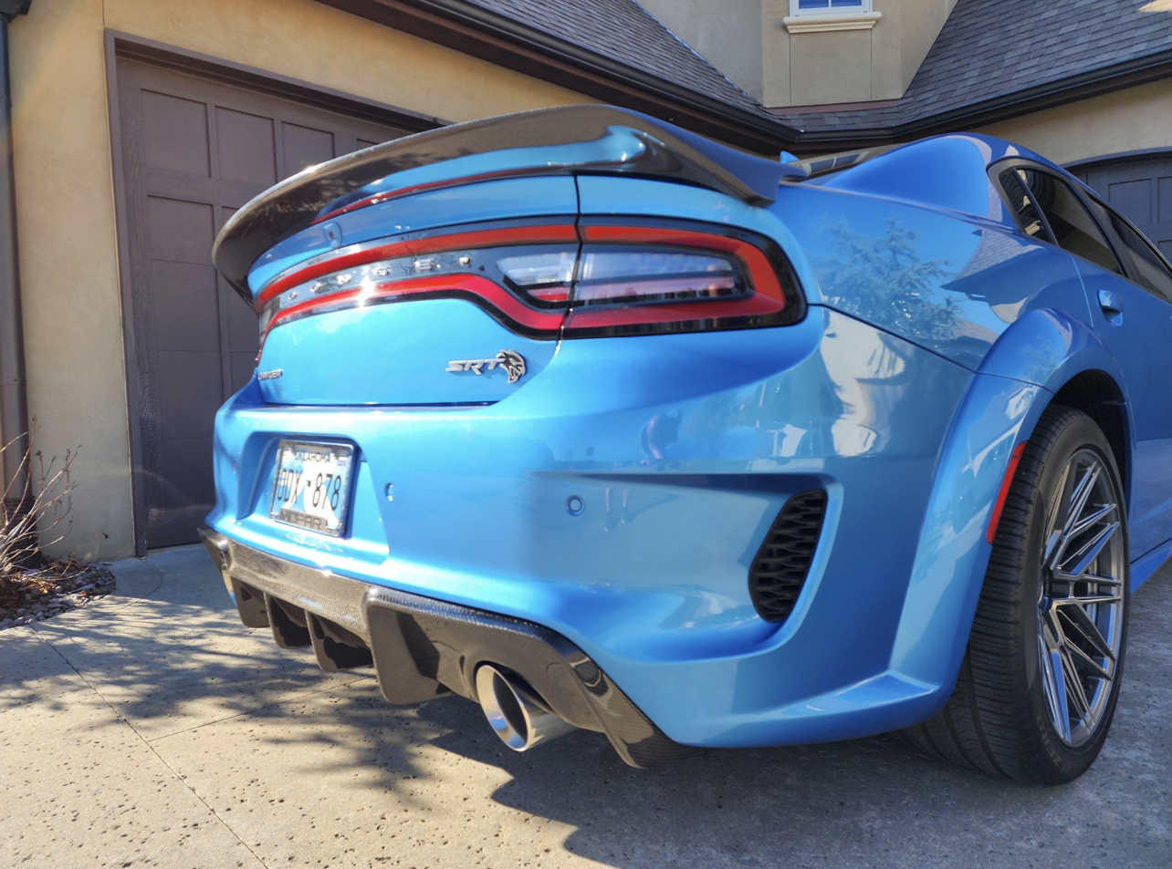 carbon fiber rear diffuser for 2020-2022 Dodge Charger WideBody