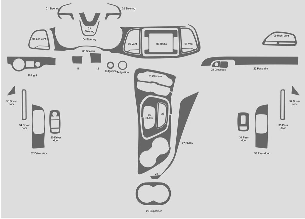 2015-2023 Dodge Challenger Carbon Fiber Interior